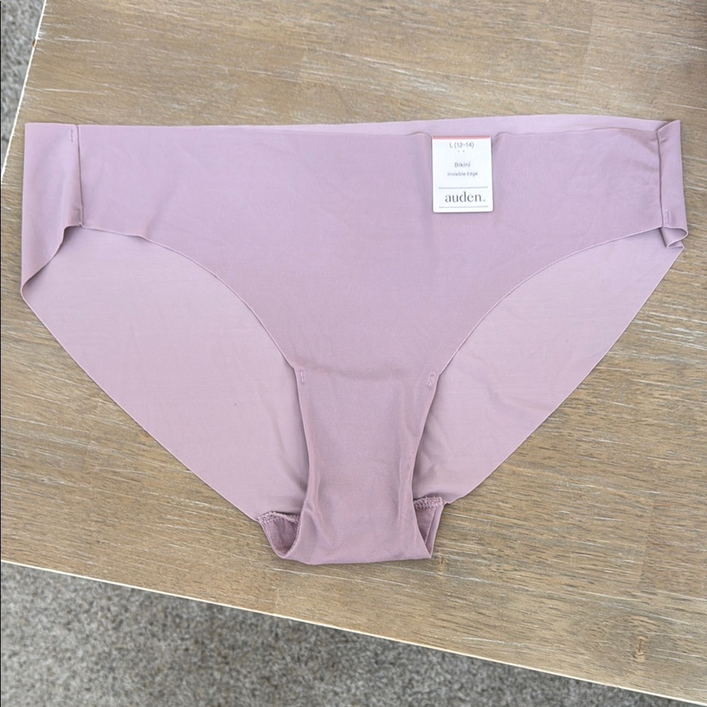 5/$20 Auden size L (12-14) invisible edge bikini briefs, NWT